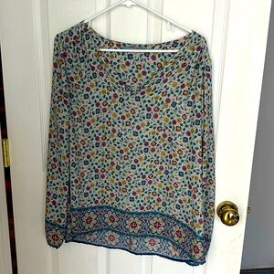 Octavia Large blouse flowered pattern long sleeve